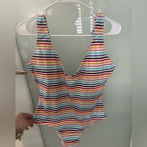 Islander one piece swimsuit in rainbow print